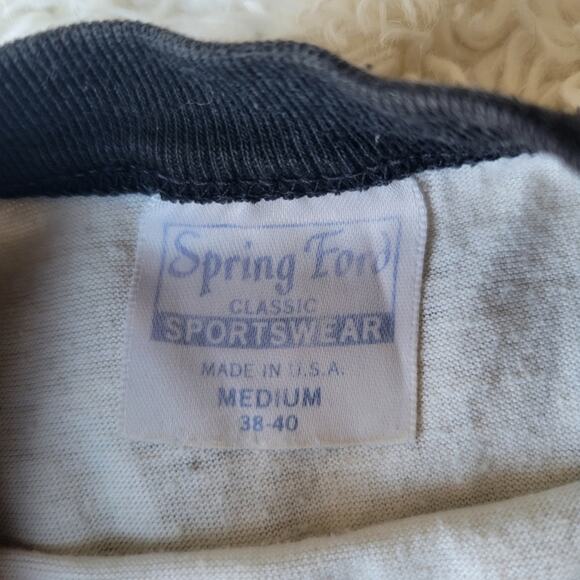 Vintage Bon Jovi 1987 The Tour Raglan Concert Shirt Spring Ford Medium - Picture 8 of 8